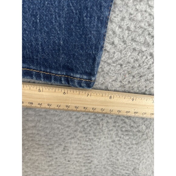 Levis Premium Jeans Wedgie Straight High Rise 31x28 Blue Dark Wash Big E NWT - Picture 10 of 10